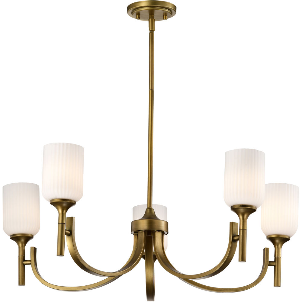 Nuvo Lighting Solara 30 Inch Natural Brass Chandelier Ceiling Light