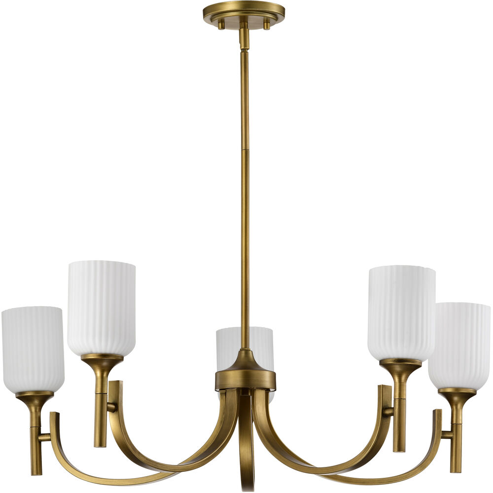 Nuvo Lighting Solara 30 Inch Natural Brass Chandelier Ceiling Light
