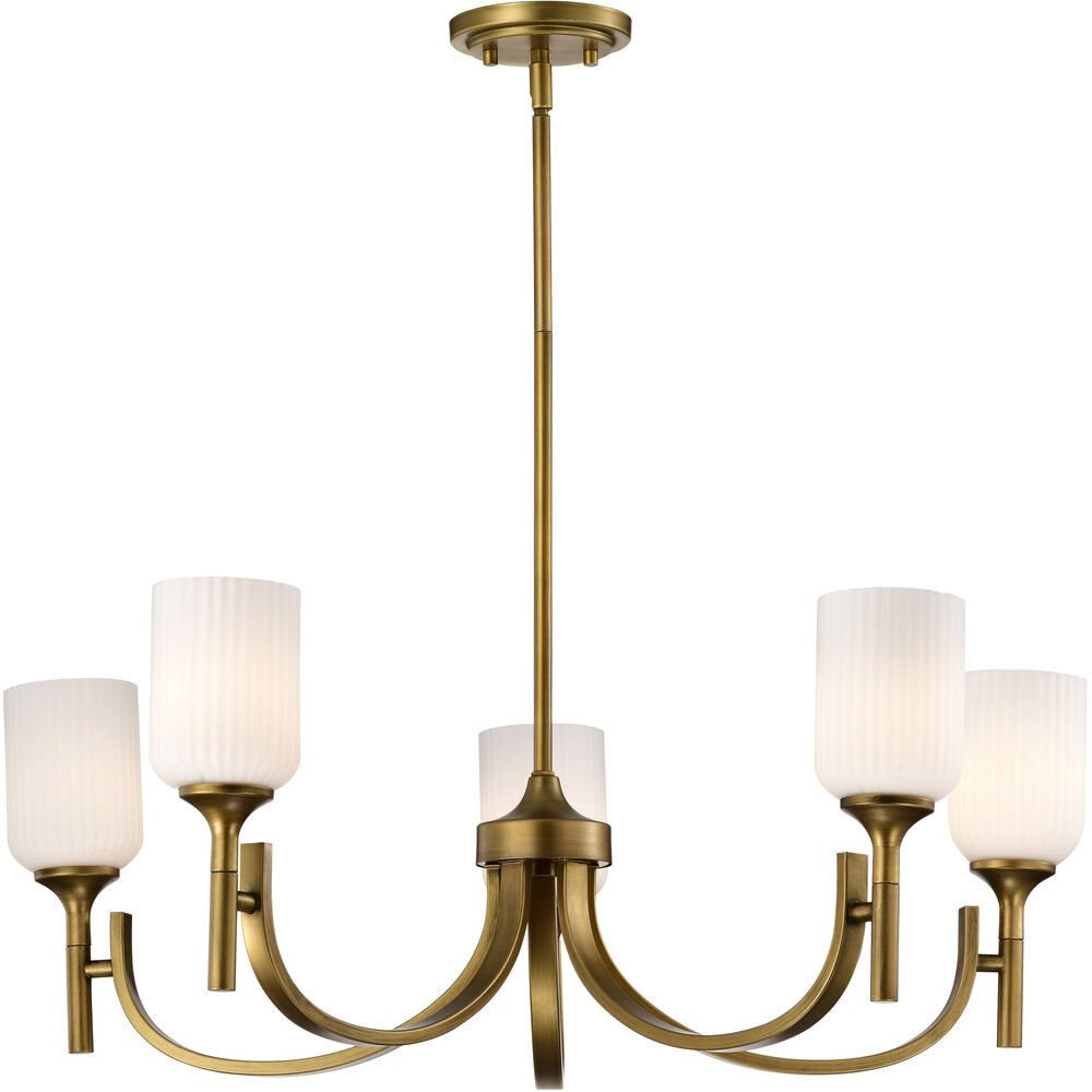 Nuvo Lighting Solara 30 Inch Natural Brass Chandelier Ceiling Light