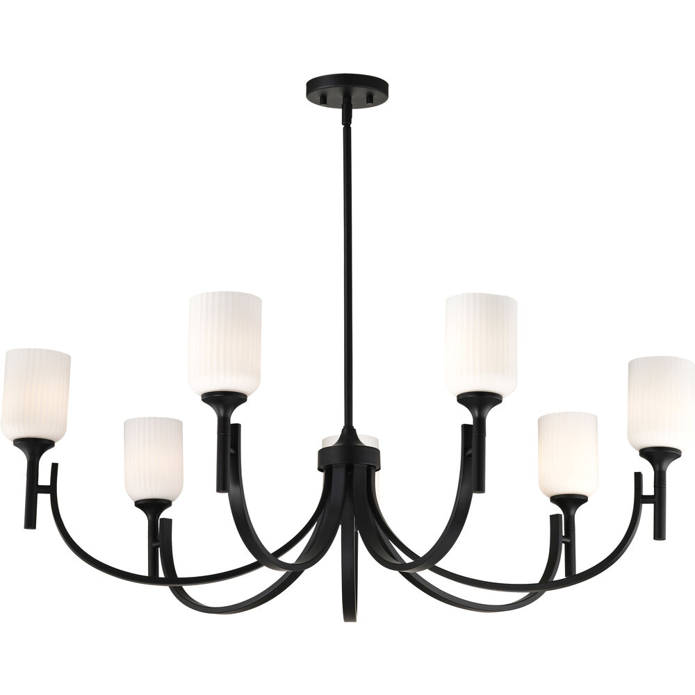 Nuvo Lighting Solara 40 Inch Matte Black Chandelier Ceiling Light