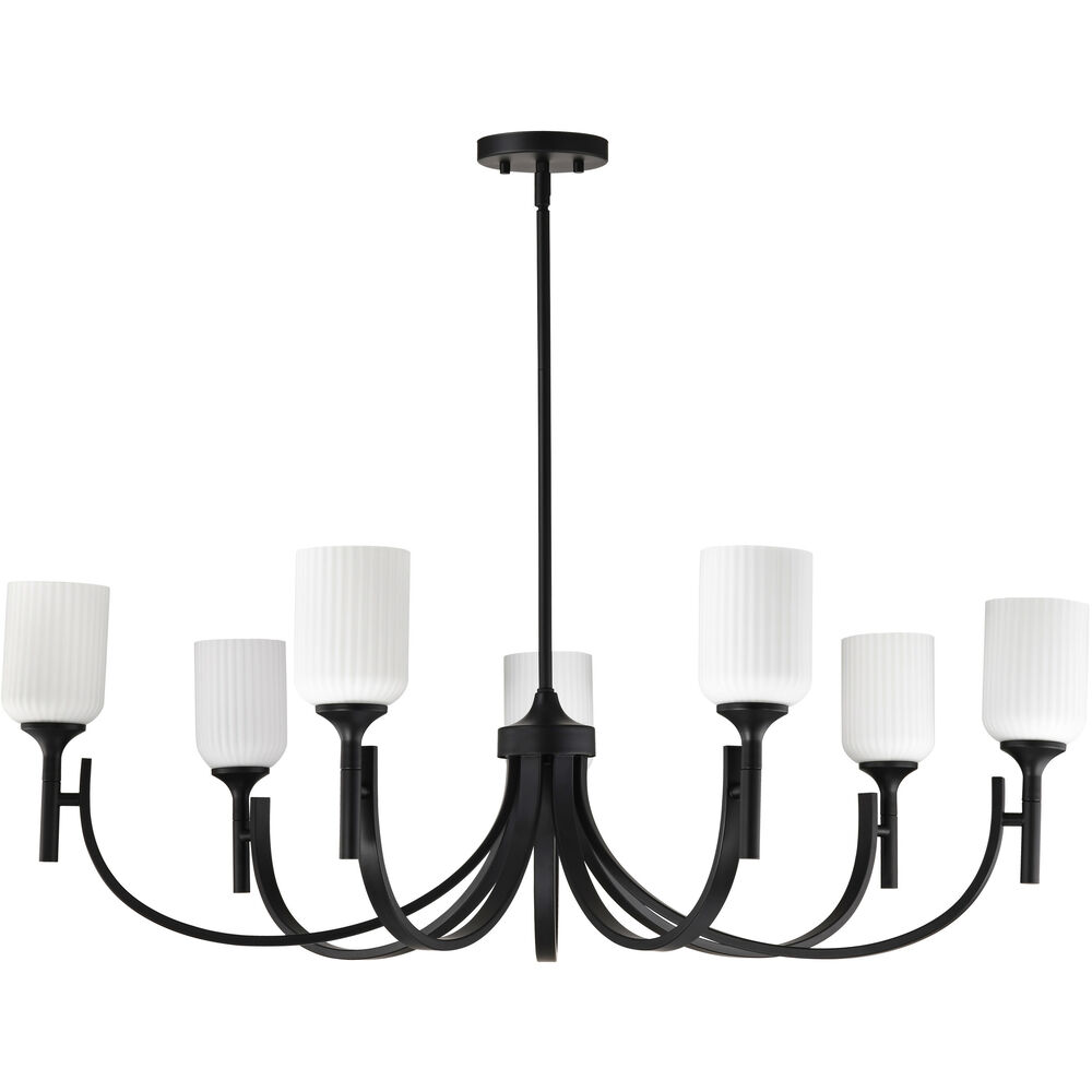 Nuvo Lighting Solara 40 Inch Matte Black Chandelier Ceiling Light