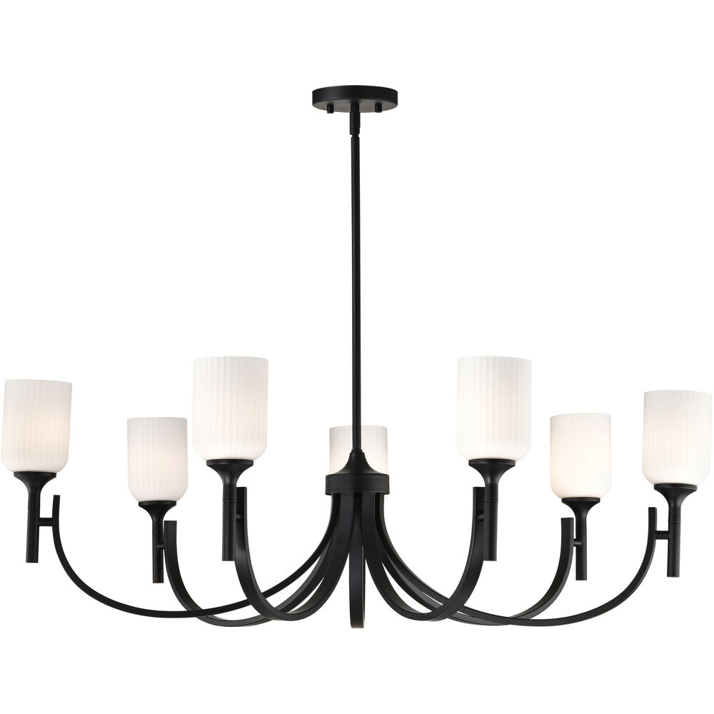 Nuvo Lighting Solara 40 Inch Matte Black Chandelier Ceiling Light