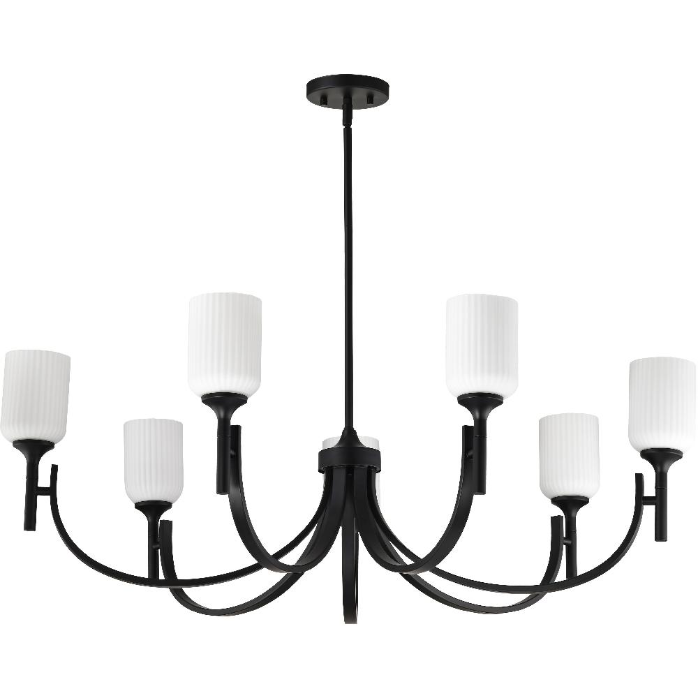 nuvo lighting Solara 40 inch Matte Black Chandelier Ceiling Light