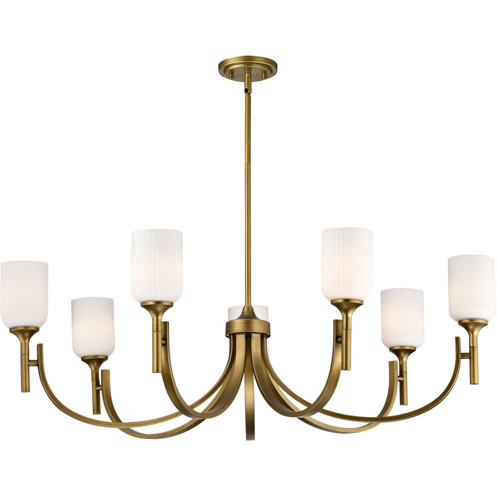 Nuvo Lighting Solara 40 Inch Natural Brass Chandelier Ceiling Light