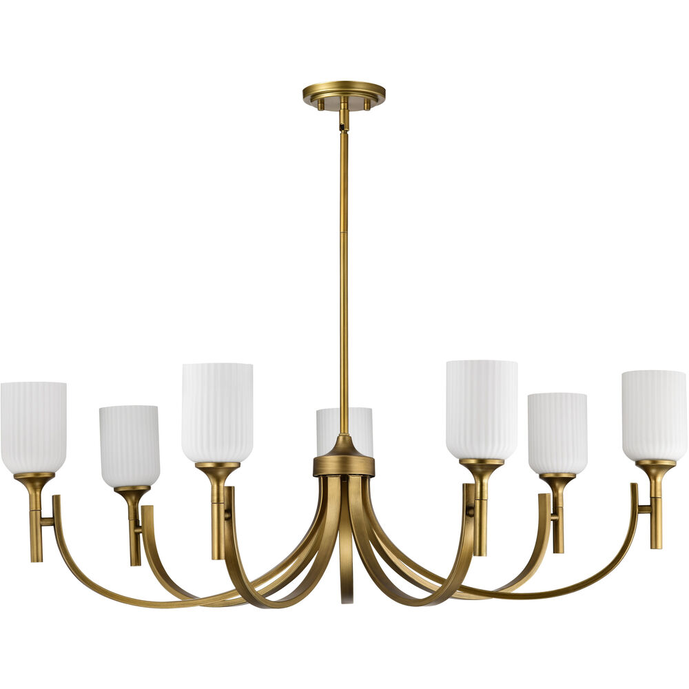Nuvo Lighting Solara 40 Inch Natural Brass Chandelier Ceiling Light