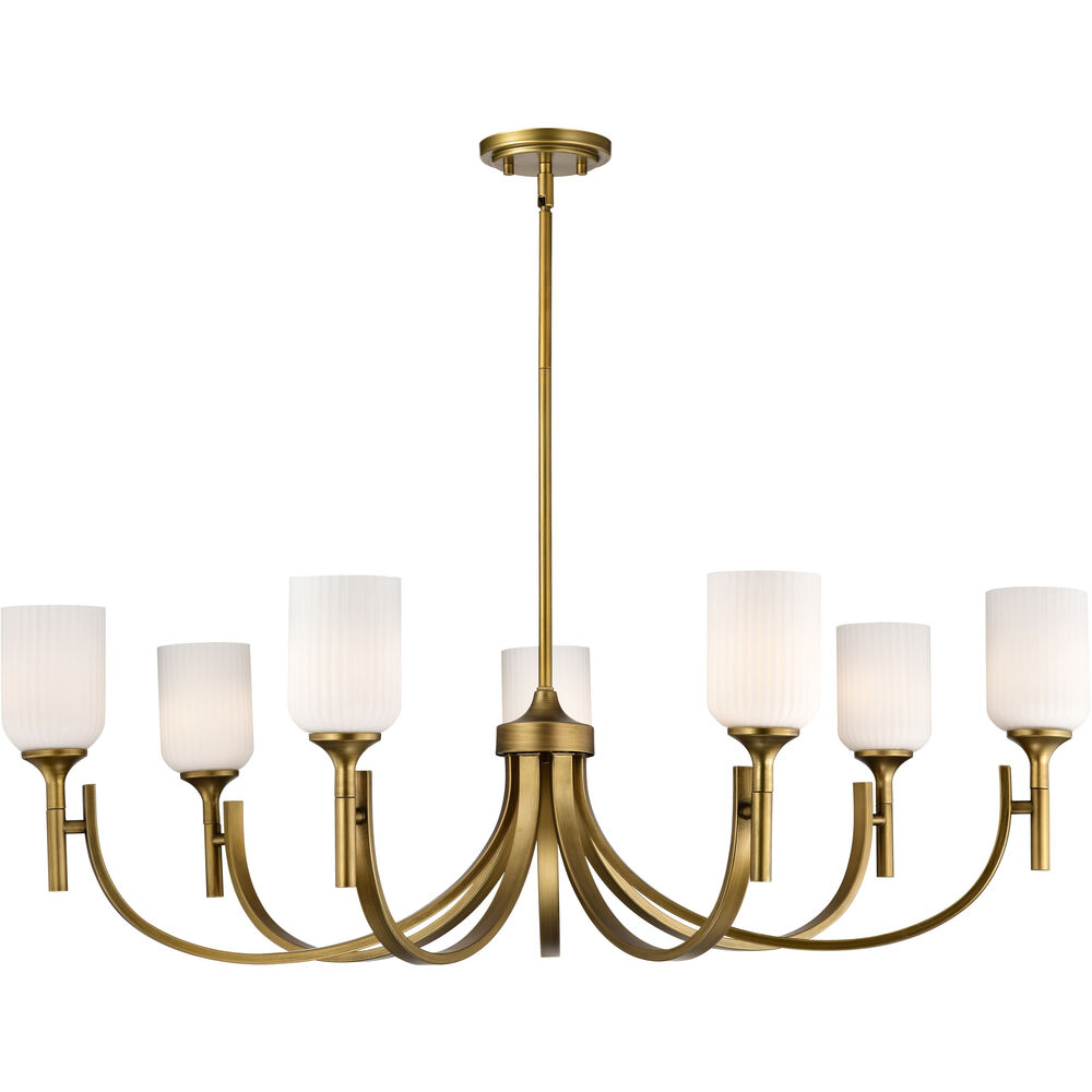 Nuvo Lighting Solara 40 Inch Natural Brass Chandelier Ceiling Light