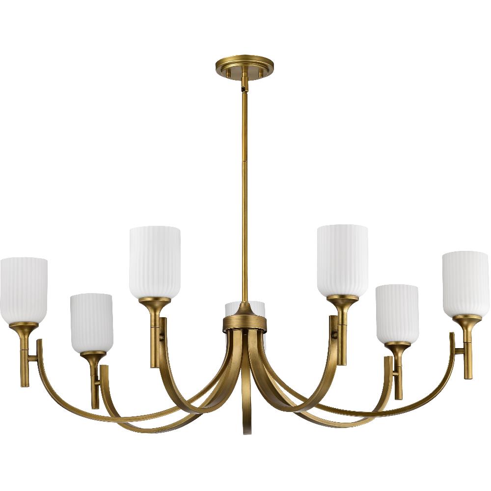 nuvo lighting Solara 40 inch Natural Brass Chandelier Ceiling Light