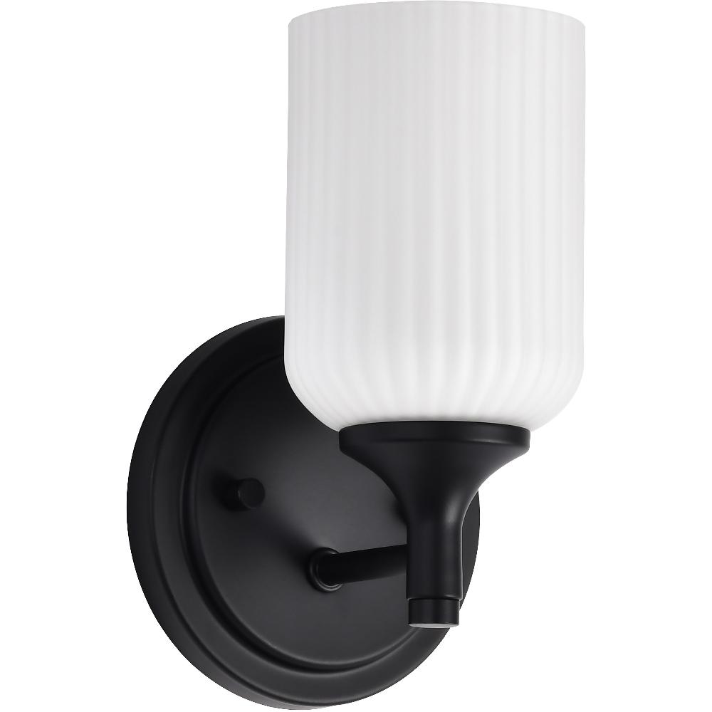 nuvo lighting Solara 5 inch Matte Black Vanity Wall Light