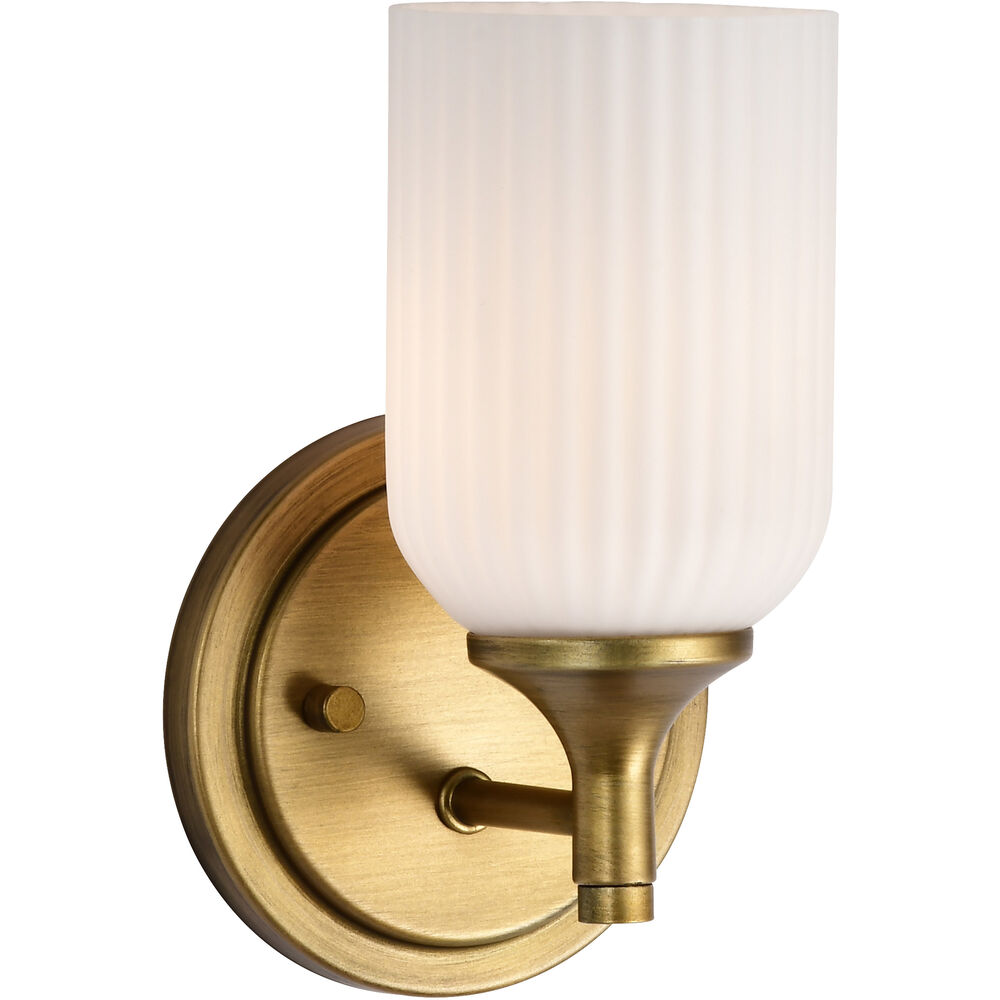 Nuvo Lighting Solara 5 Inch Natural Brass Vanity Wall Light