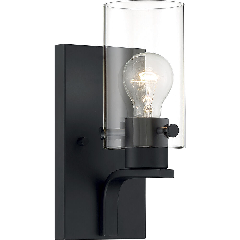 Nuvo Lighting Sommerset 1 Light 5 Inch Matte Black Vanity Light Wall Light