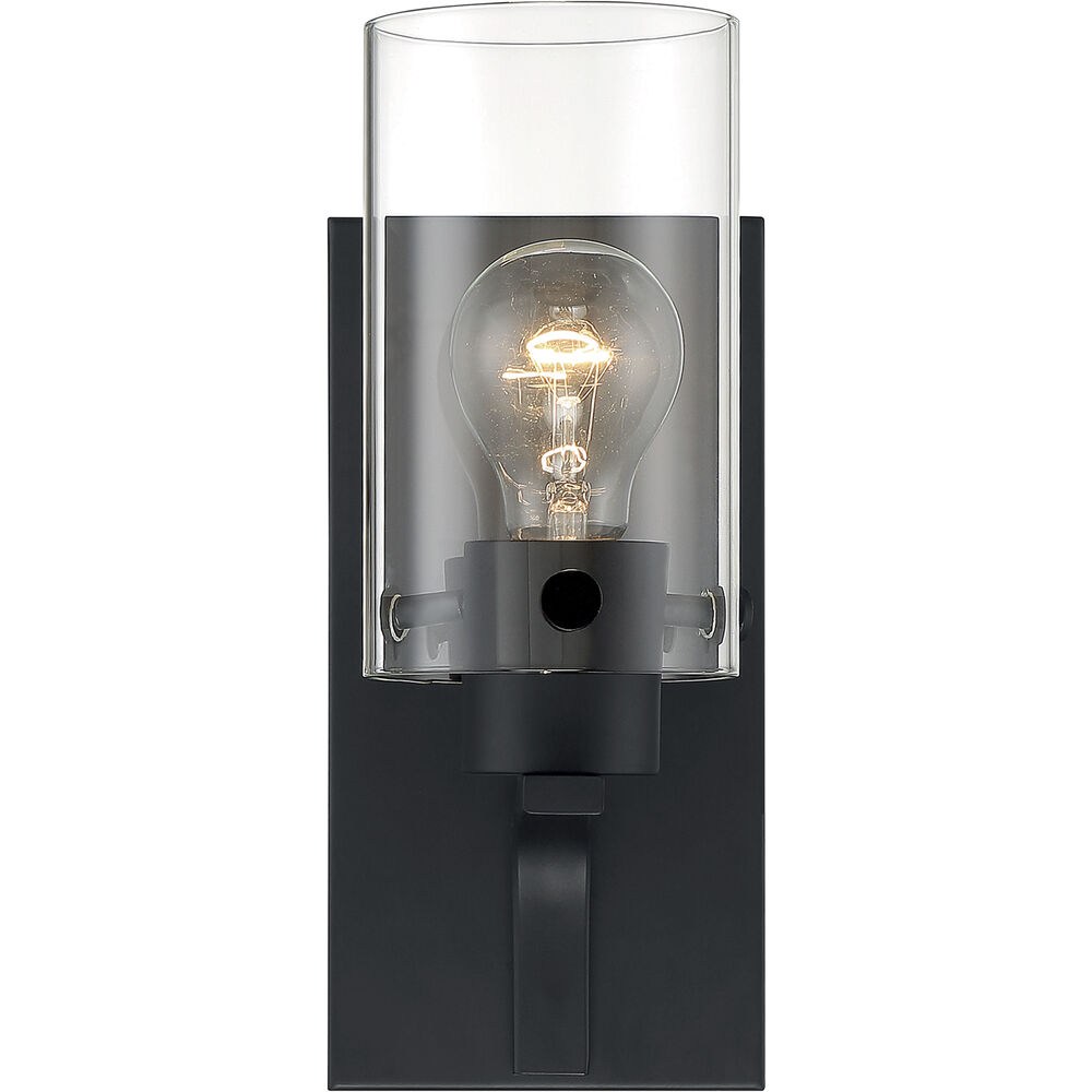 Nuvo Lighting Sommerset 1 Light 5 Inch Matte Black Vanity Light Wall Light
