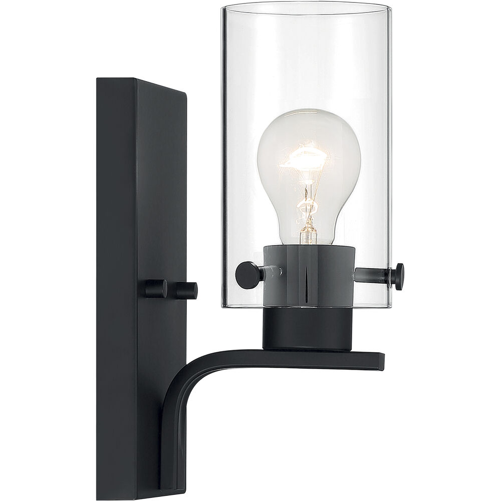 Nuvo Lighting Sommerset 1 Light 5 Inch Matte Black Vanity Light Wall Light