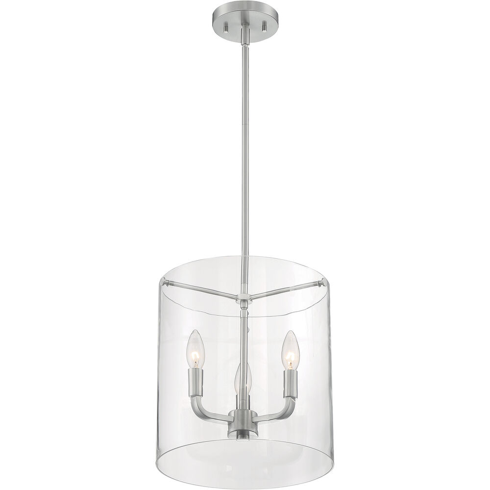 Nuvo Lighting Sommerset 3 Light 12 Inch Brushed Nickel Pendant Ceiling Light