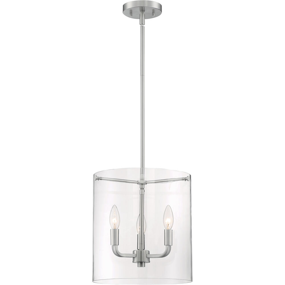 Nuvo Lighting Sommerset 3 Light 12 Inch Brushed Nickel Pendant Ceiling Light