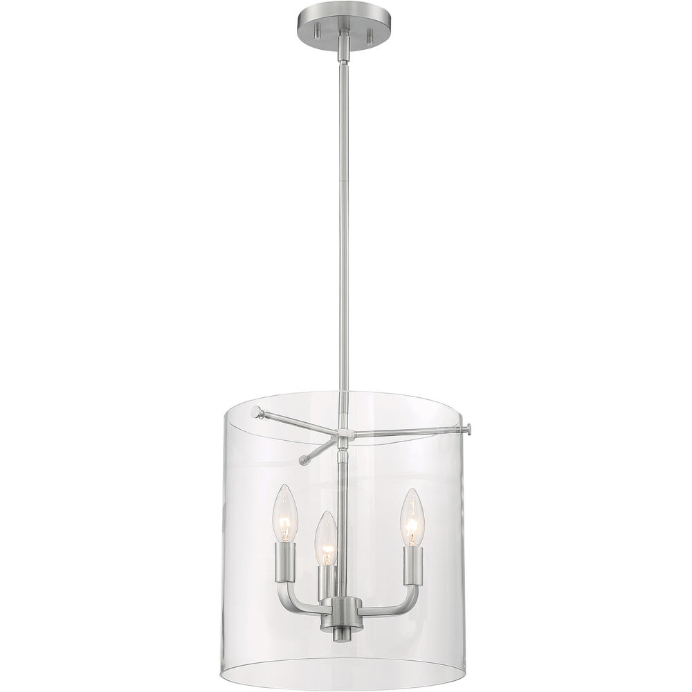 Nuvo Lighting Sommerset 3 Light 12 Inch Brushed Nickel Pendant Ceiling Light