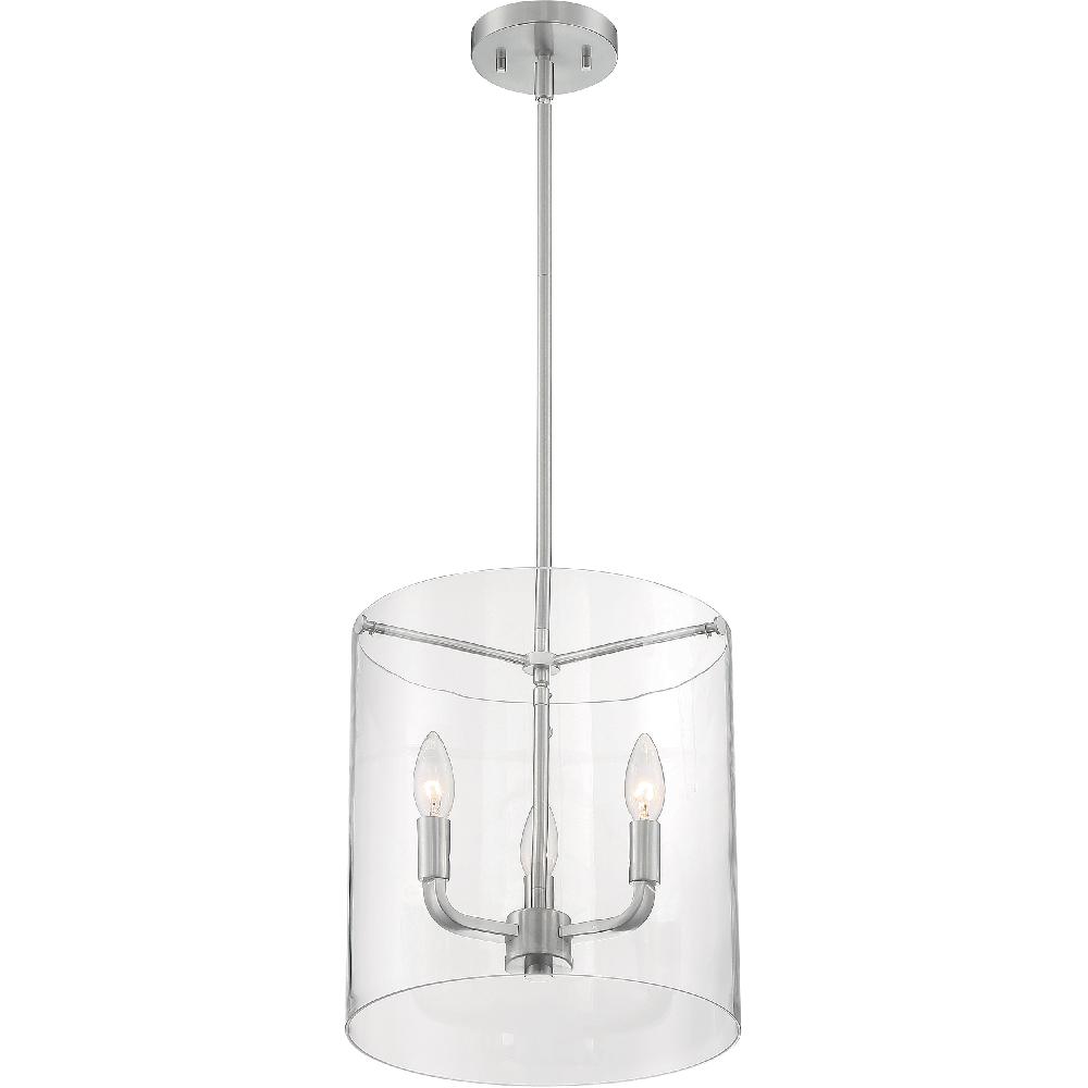 nuvo lighting Sommerset 3 Light 12 inch Brushed Nickel Pendant Ceiling Light