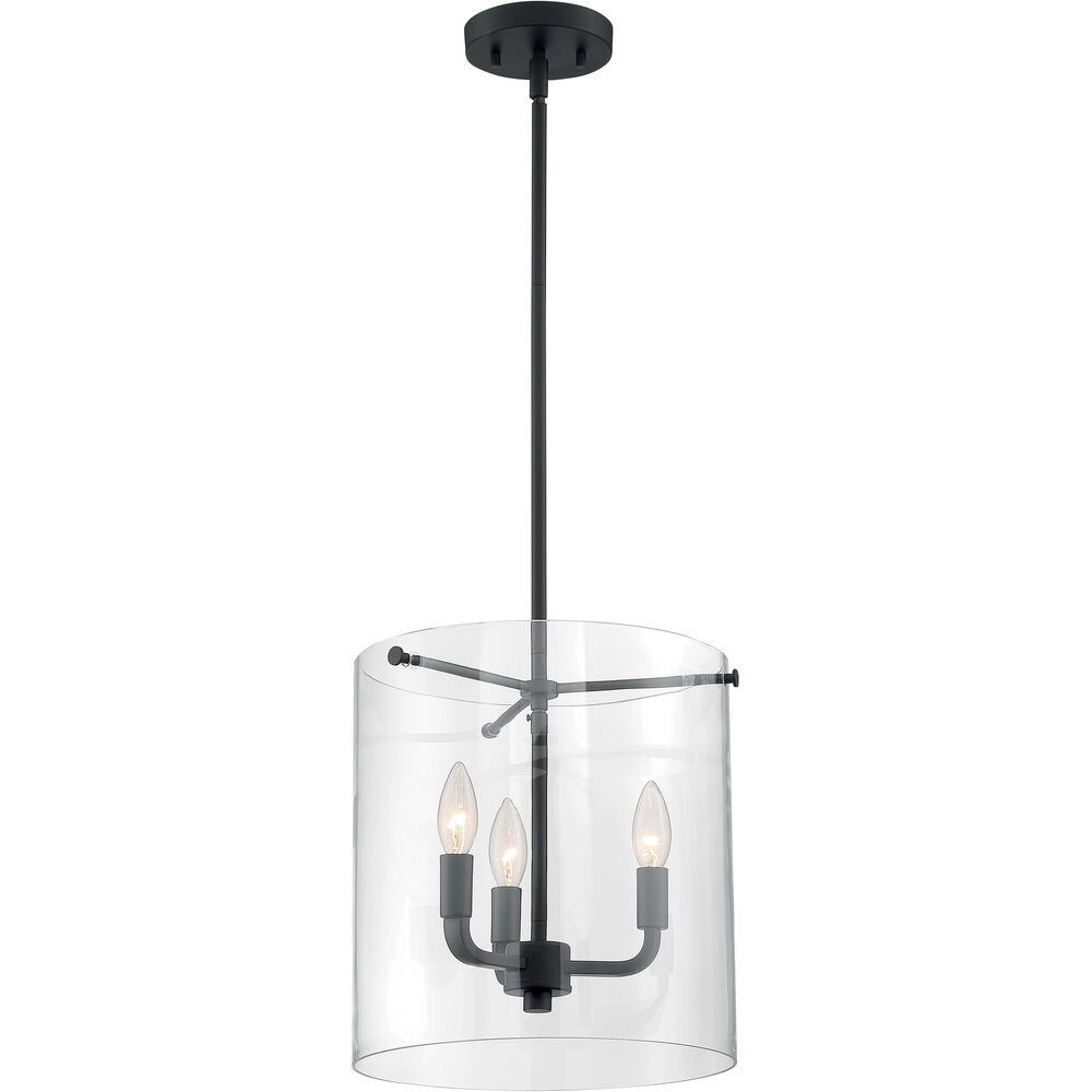 Nuvo Lighting Sommerset 3 Light 12 Inch Matte Black Pendant Ceiling Light