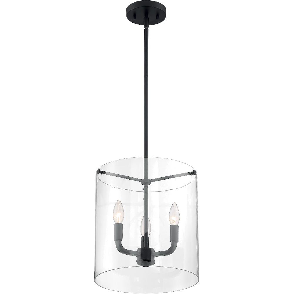 nuvo lighting Sommerset 3 Light 12 inch Matte Black Pendant Ceiling Light