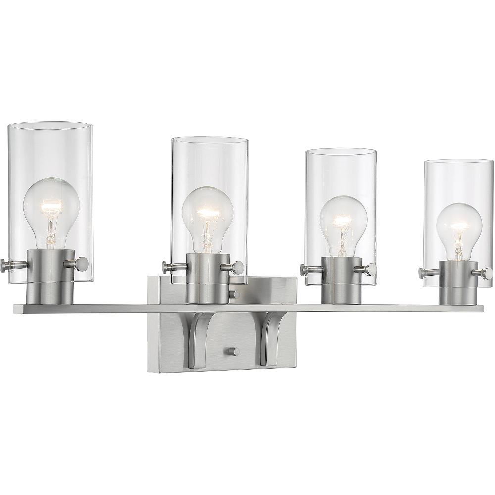 nuvo lighting Sommerset 4 Light 30 inch Brushed Nickel Vanity Light Wall Light