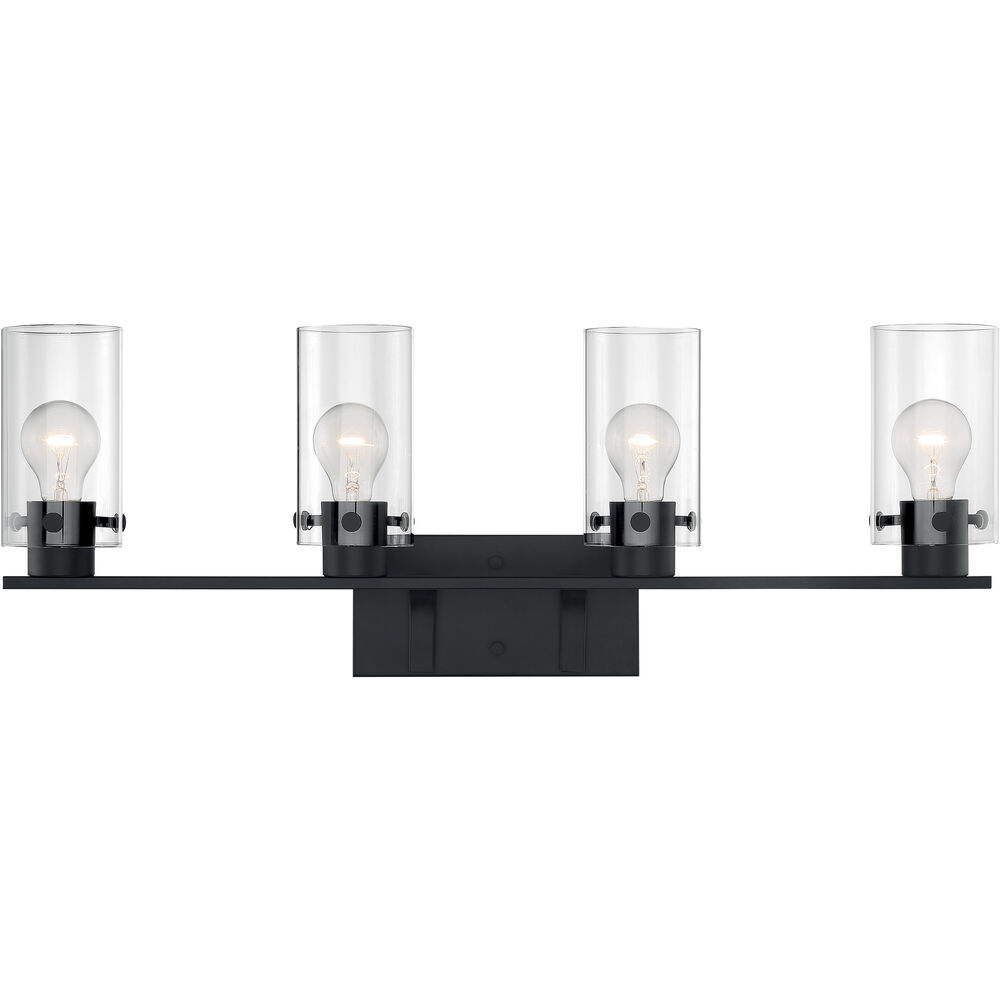 Nuvo Lighting Sommerset 4 Light 30 Inch Matte Black Vanity Light Wall Light