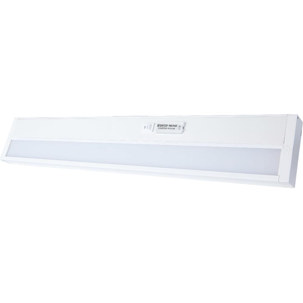 nuvo lighting Starfish LED 3.54 inch White Linear Strip Ceiling Light