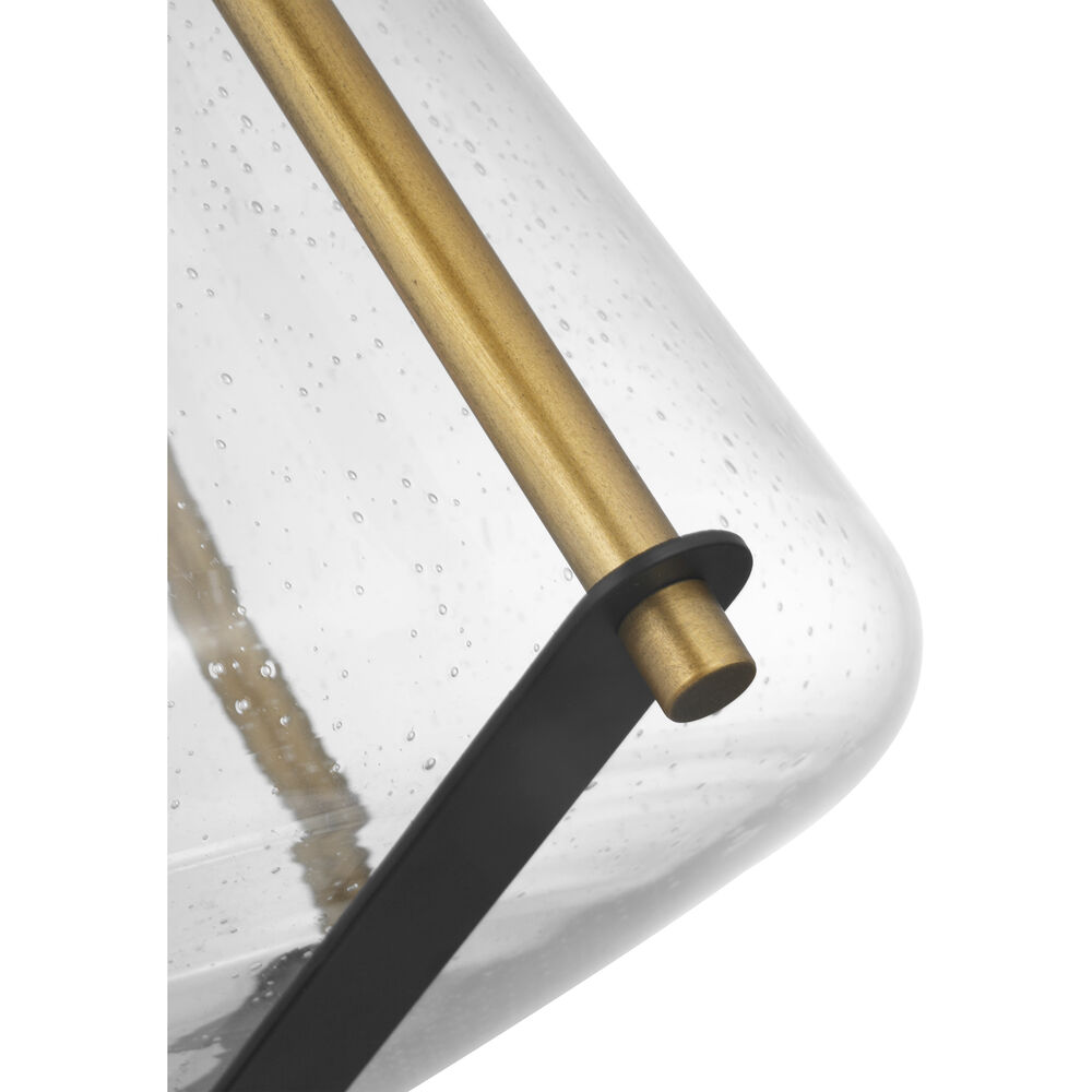 Nuvo Lighting Starlight 1 Light 14.75 Inch Matte Black And Natural Brass Pendant Ceiling Light