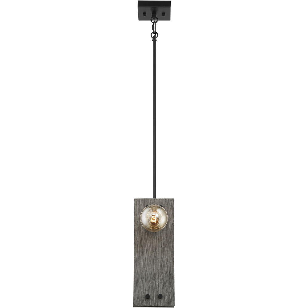Nuvo Lighting Stella 2 Light 6 Inch Driftwood And Black Accents Pendant Ceiling Light