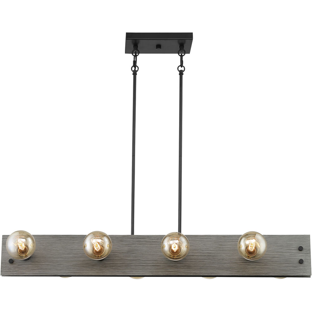 Nuvo Lighting Stella 8 Light 6 Inch Driftwood And Black Accents Pendant Ceiling Light