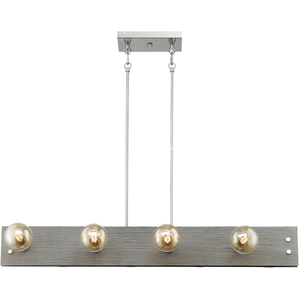 Nuvo Lighting Stella 8 Light 6 Inch Driftwood And Brushed Nickel Accents Pendant Ceiling Light