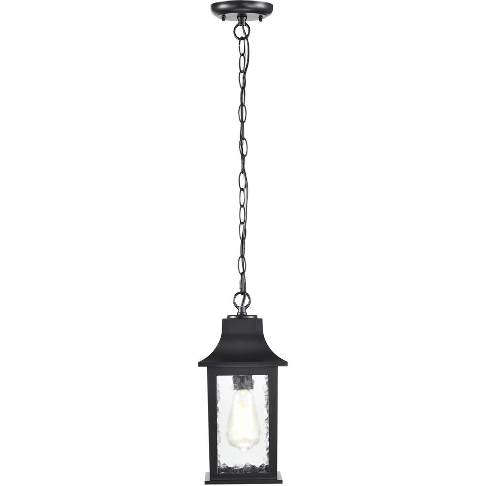 Nuvo Lighting Stillwell 7 Inch Matte Black Outdoor Hanging Lantern