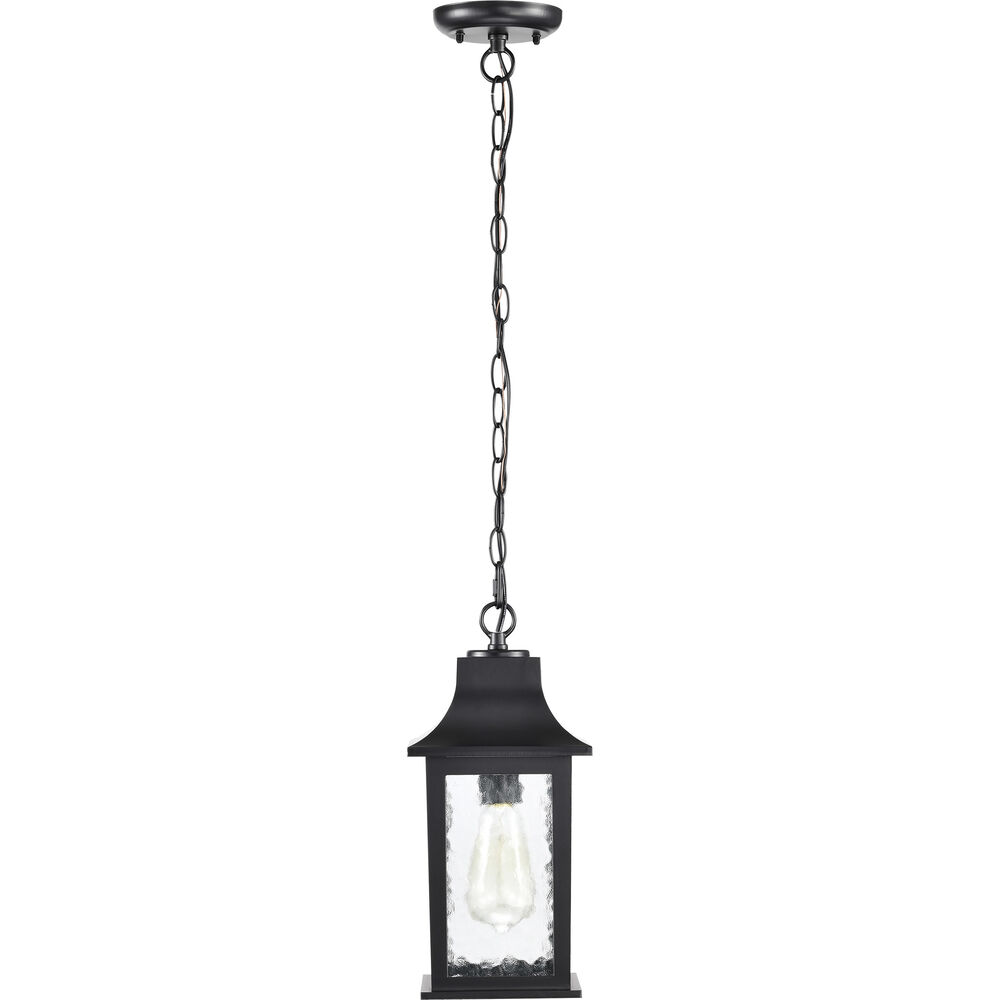 Nuvo Lighting Stillwell 7 Inch Matte Black Outdoor Hanging Lantern