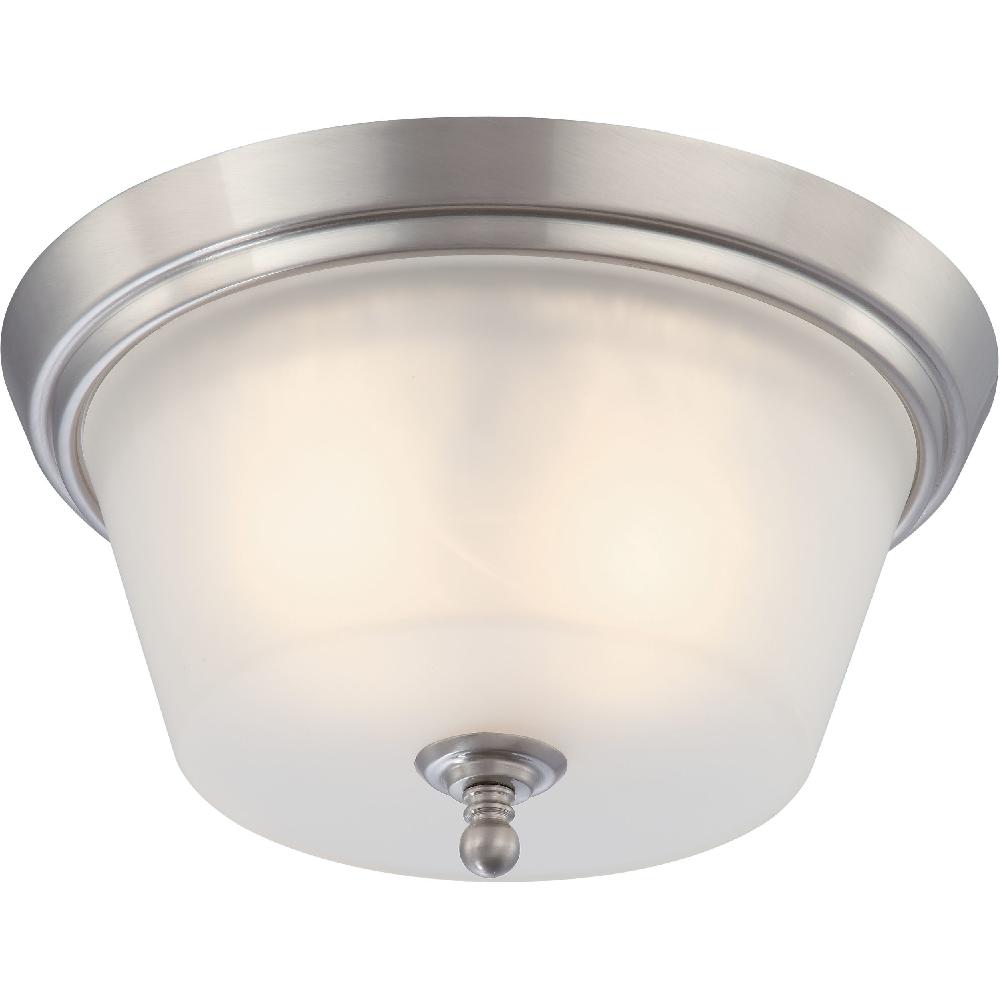 nuvo lighting Surrey 2 Light 13 inch Brushed Nickel Flush Mount Ceiling Light