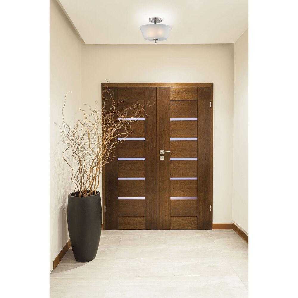 Nuvo Lighting Surrey 2 Light 13 Inch Brushed Nickel Semi Flush Mount Ceiling Light