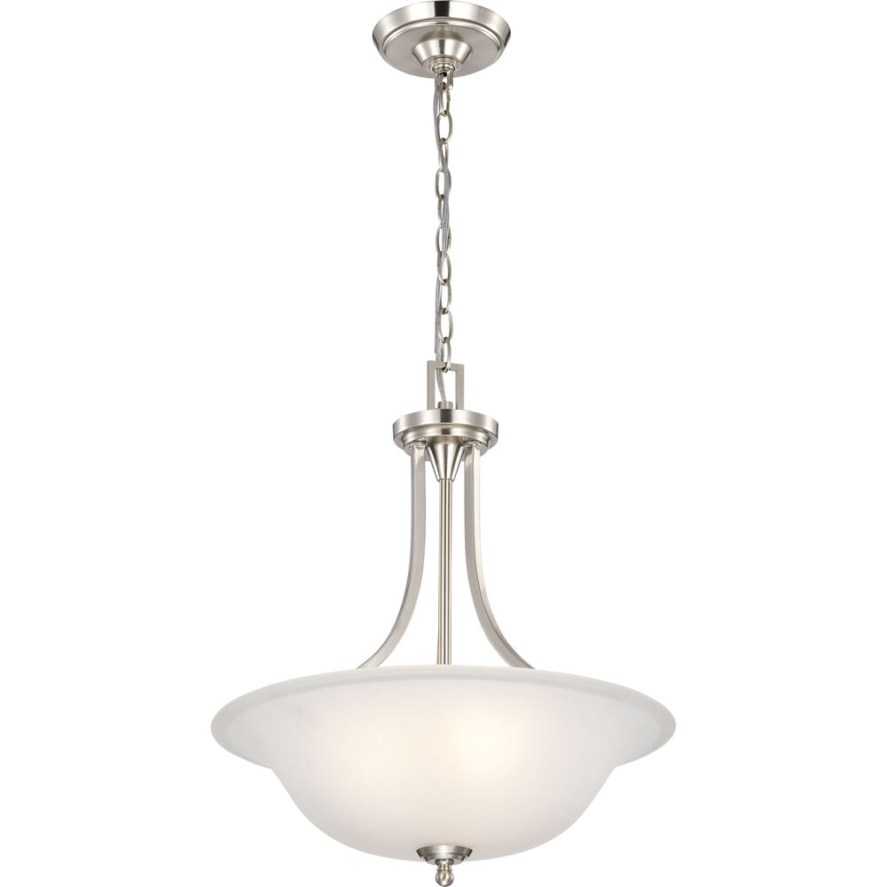 Nuvo Lighting Surrey 3 Light 16 Inch Brushed Nickel Pendant Ceiling Light