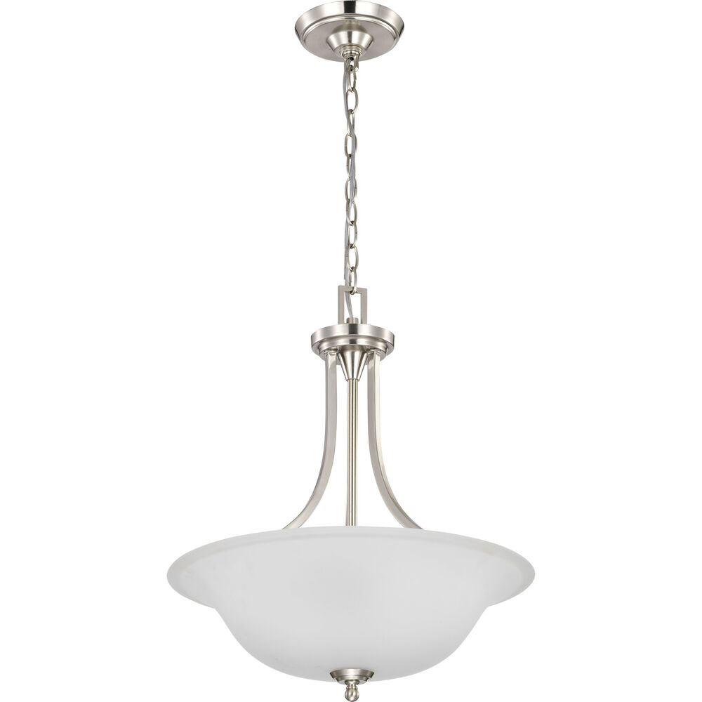 Nuvo Lighting Surrey 3 Light 16 Inch Brushed Nickel Pendant Ceiling Light