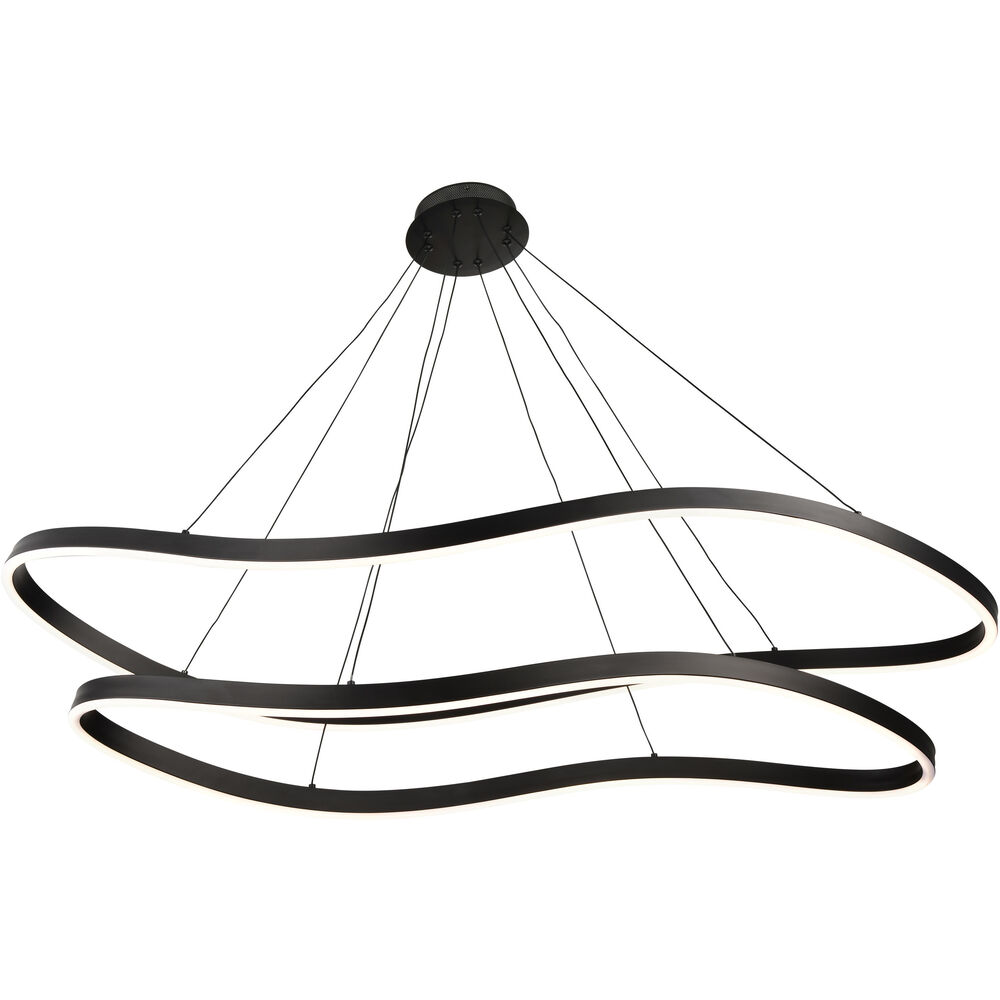 Nuvo Lighting Sylas LED 20.1 Inch Matte Black Pendant Ceiling Light