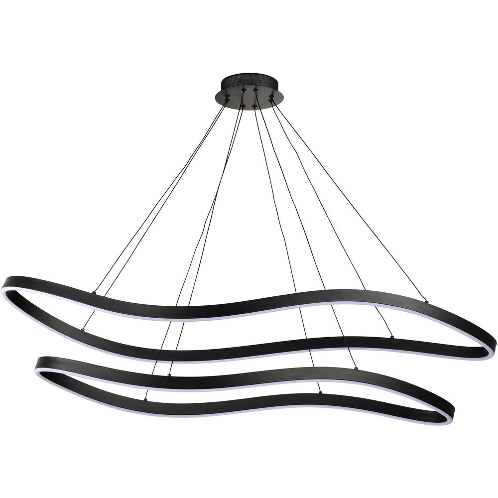 Nuvo Lighting Sylas LED 20.1 Inch Matte Black Pendant Ceiling Light