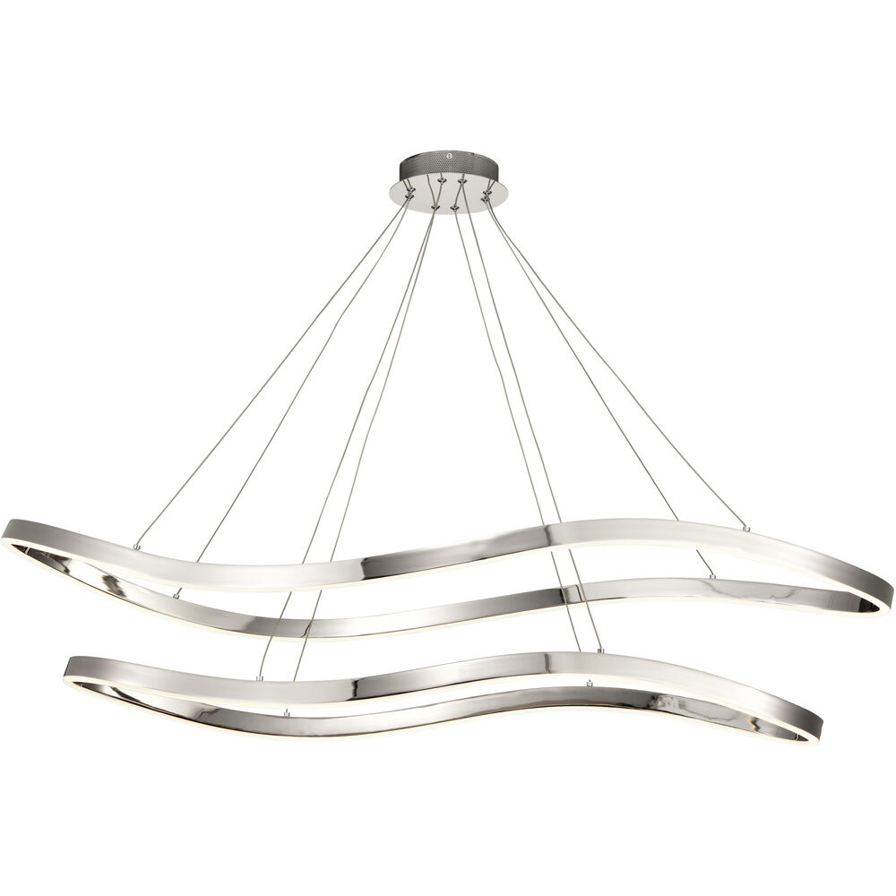 Nuvo Lighting Sylas LED 20.1 Inch Polished Nickel Pendant Ceiling Light