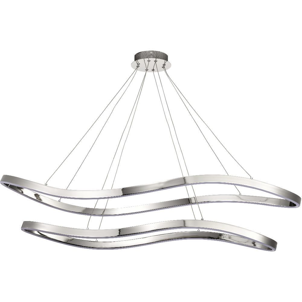 nuvo lighting Sylas LED 20.1 inch Polished Nickel Pendant Ceiling Light