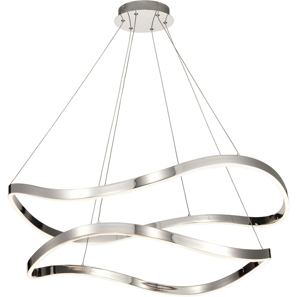 Nuvo Lighting Sylas LED 37.4 Inch Polished Nickel Pendant Ceiling Light