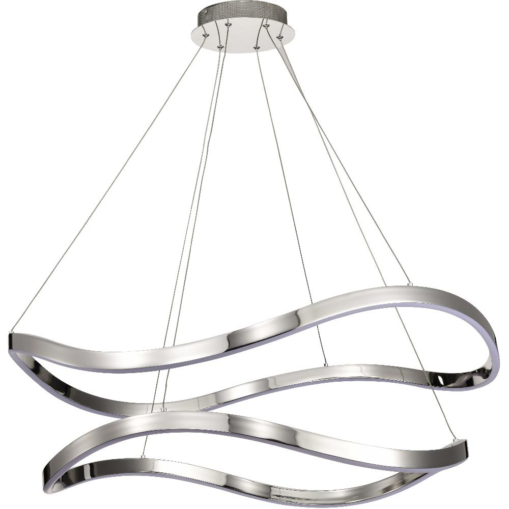 nuvo lighting Sylas LED 37.4 inch Polished Nickel Pendant Ceiling Light