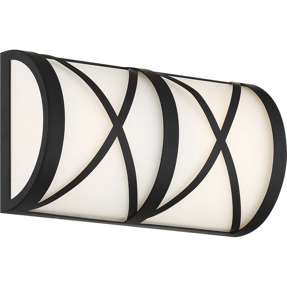 Nuvo Lighting Sylph 2 Light 7 Inch Aged Bronze And Satin White Vanity Light Wall Light