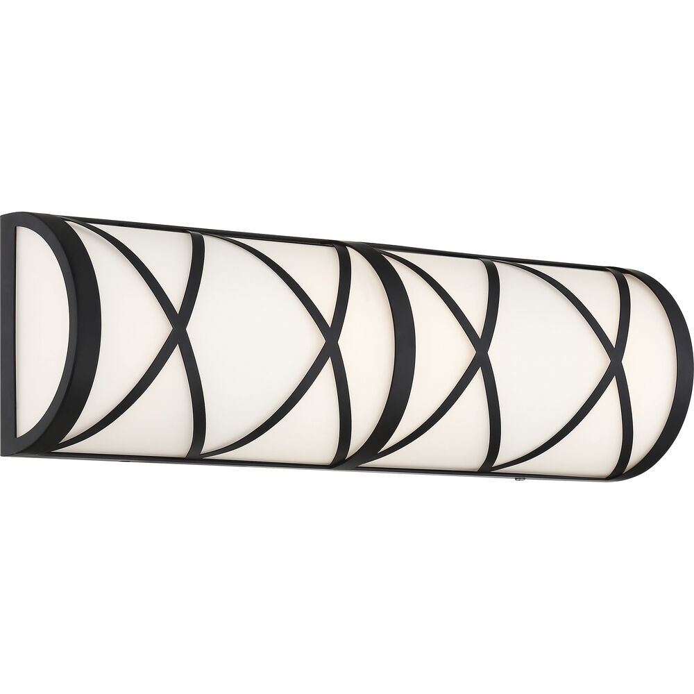 Nuvo Lighting Sylph 4 Light 7 Inch Aged Bronze And Satin White Vanity Light Wall Light
