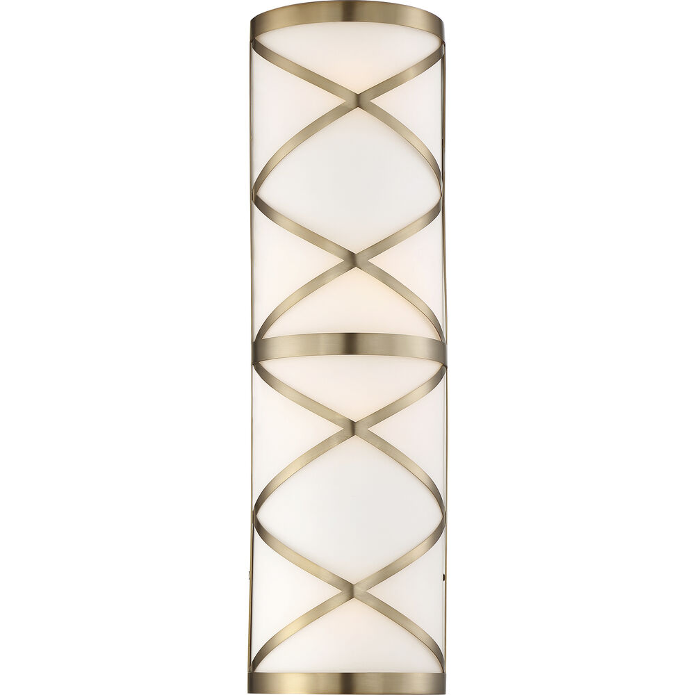 Nuvo Lighting Sylph 4 Light 7 Inch Burnished Brass And Satin White Vanity Light Wall Light