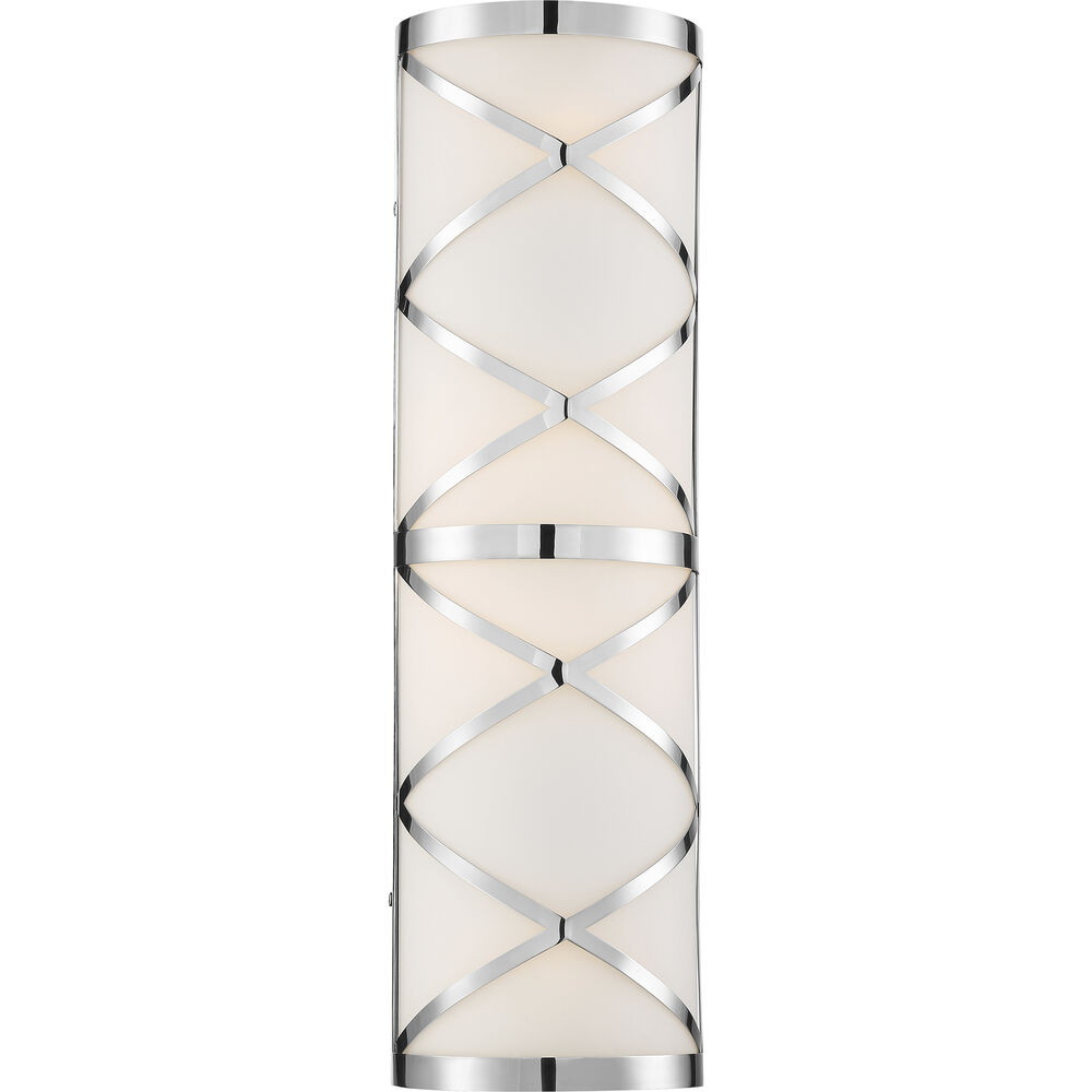 Nuvo Lighting Sylph 4 Light 7 Inch Polished Nickel And Satin White Vanity Light Wall Light