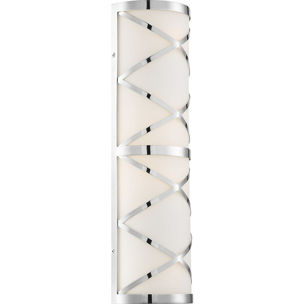 Nuvo Lighting Sylph 4 Light 7 Inch Polished Nickel And Satin White Vanity Light Wall Light