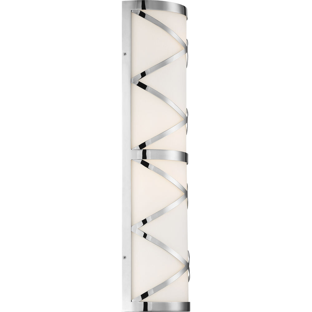 Nuvo Lighting Sylph 4 Light 7 Inch Polished Nickel And Satin White Vanity Light Wall Light