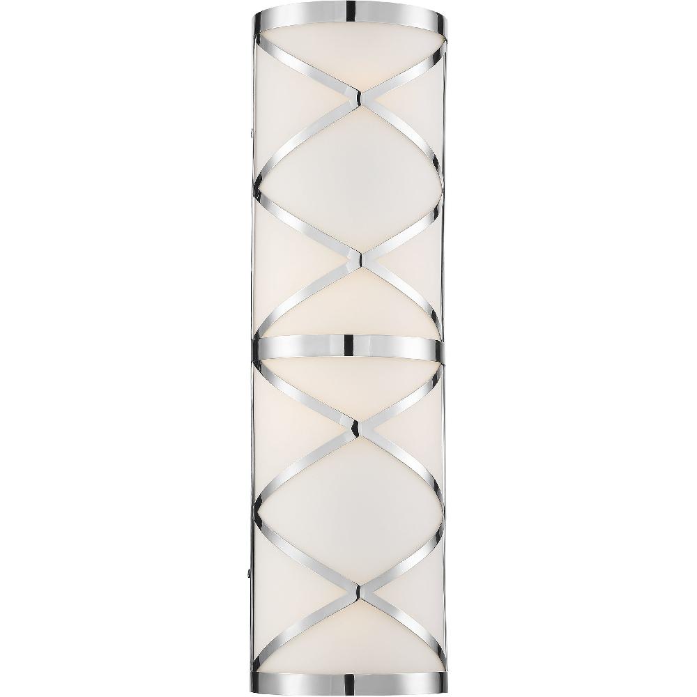 nuvo lighting Sylph 4 Light 7 inch Polished Nickel and Satin White Vanity Light Wall Light