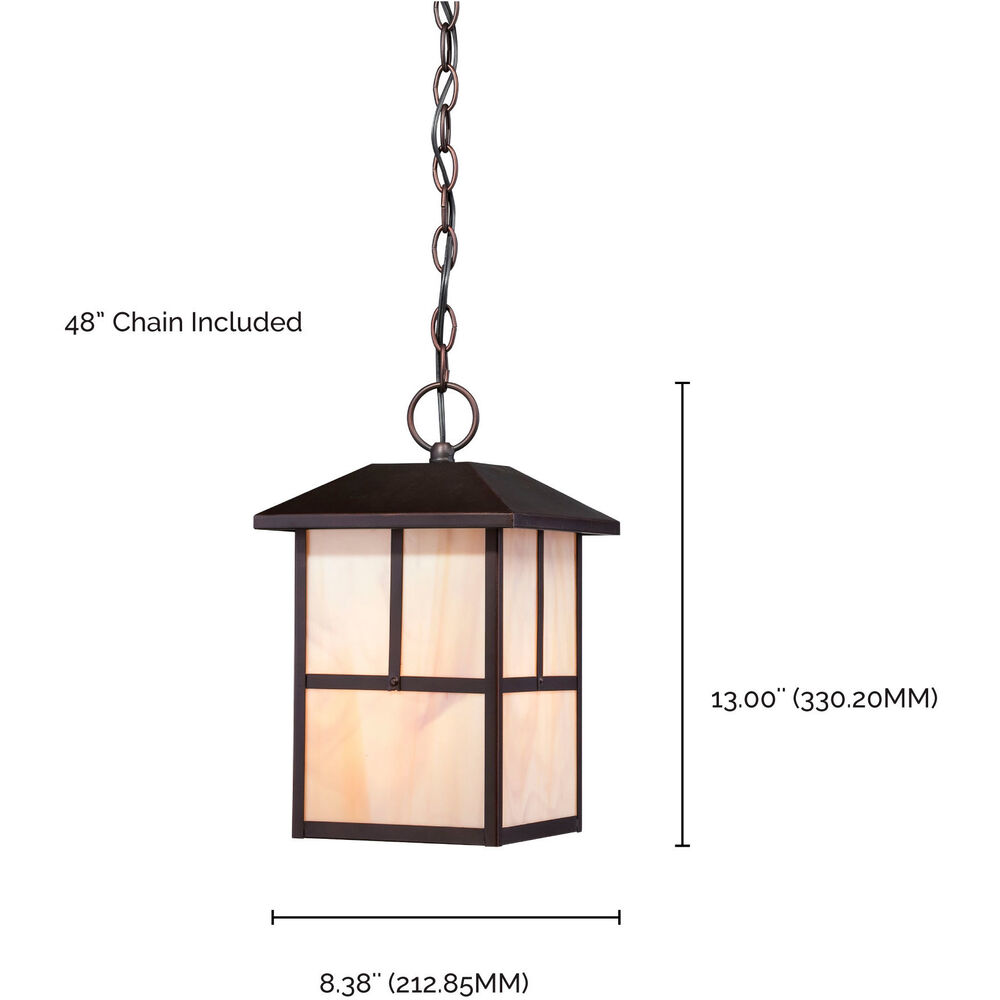 Nuvo Lighting Tanner 1 Light 8.38 Inch Claret Bronze Outdoor Hanging Lantern