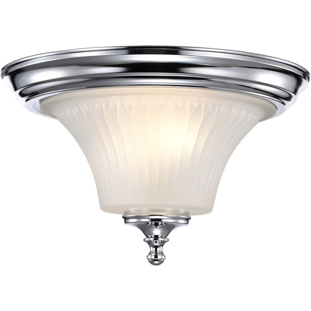 Nuvo Lighting Teller 2 Light 13.25 Inch Polished Chrome Flush Mount Ceiling Light